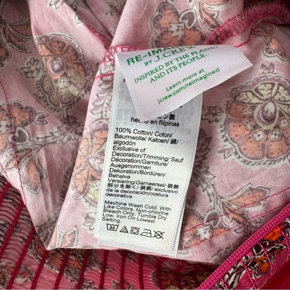 J. Crew Puff-Sleeve Square-neck Top in Ratti Pink Blooms Print Size 00 - Picture 8 of 12